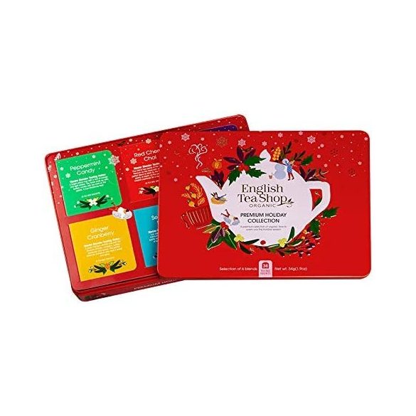English Tea Shop 36 db-os ünnepi teaválogatás piros fémdobozban 