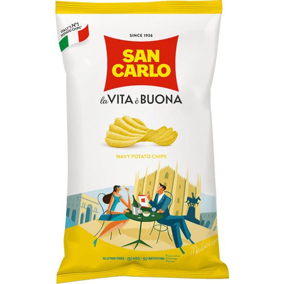 San Carlo hullámos burgonya chips  180 g