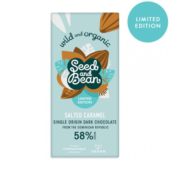 Seed and Bean sós karamellás bio étcsokoládé limitált kiadás