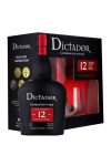 Dictador 12 éves kolumbiai rum díszdobozban pohárral