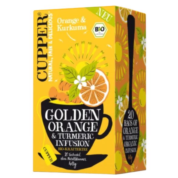 Cupper narancsos kurkumás bio tea