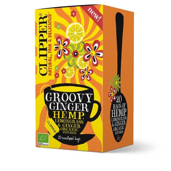 Clipper citromfű, gyömbér, kender nyugtató tea