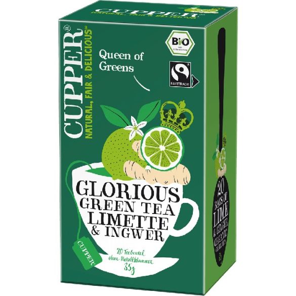Cupper bio zöld tea lime-al és gyömbérrel