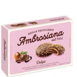 Ambrosiana mogyorókrémmel töltött csokoládés keksz