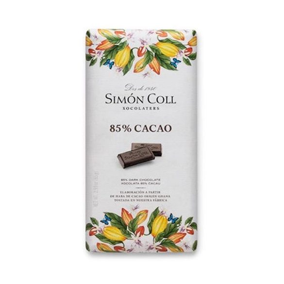 Simón Coll 85%-os étcsokoládé tábla 