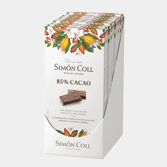 Simón Coll 85%-os étcsokoládé tábla 