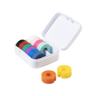 Színes szilikon pohárjelölő szett (12 db)