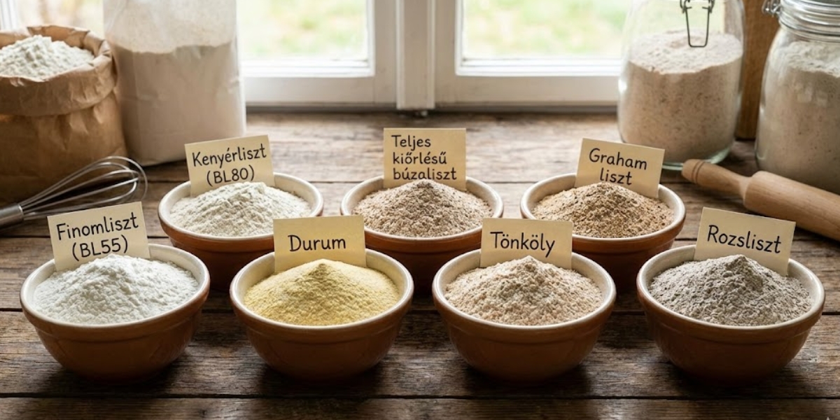 Különböző liszttípusok kenyérsütéshez